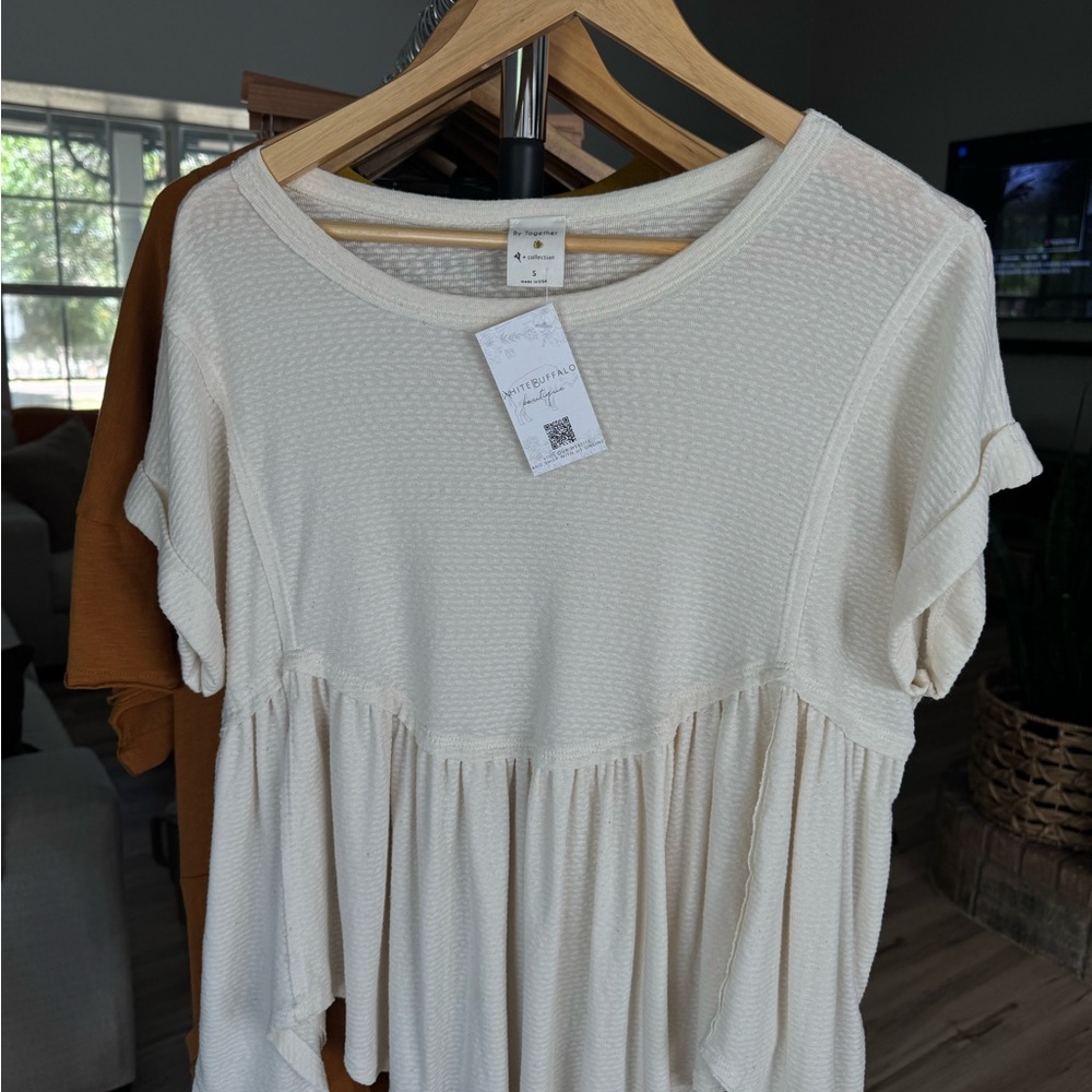 By Together Boho Cream Top